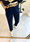 LACİVERT 0840 HASIR KEMER PANTOLON