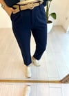 LACİVERT 0840 HASIR KEMER PANTOLON