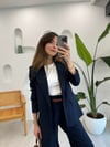 LACİVERT 0873 OVERSİZE BLAZER CEKET