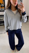 LACİVERT 1005 ÇİZGİLİ SWEAT 