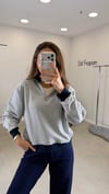 LACİVERT 1005 ÇİZGİLİ SWEAT 