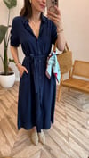 LACİVERT 1005 GÖMLEK ELBİSE 