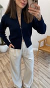 LACİVERT 1042 FERMUARLI HIRKA 