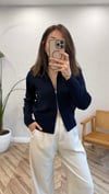 LACİVERT 1042 FERMUARLI HIRKA 