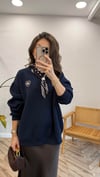 LACİVERT 1083 FULARLI SWEAT