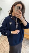 LACİVERT 1083 FULARLI SWEAT