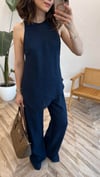 LACİVERT 1190 BLUZ PANTOLON  TAKIM 