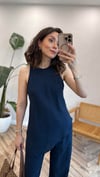 LACİVERT 1190 BLUZ PANTOLON  TAKIM 