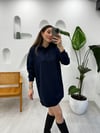 LACİVERT 1231 SWEAT ELBİSE