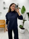 LACİVERT 1273 BOĞAZLI SWEATSHİRT
