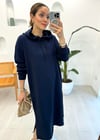 LACİVERT 1275 ÜÇ İPLİK ELBİSE 