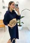 LACİVERT 1275 ÜÇ İPLİK ELBİSE 