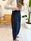 LACİVERT 1301 KETEN PANTOLON 