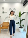 LACİVERT 1301 KETEN PANTOLON 