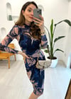 LACİVERT 1521 TÜL ELBİSE