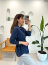 LACİVERT 1533 KETEN GÖMLEK 