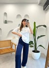 LACİVERT 1632 SATEN PANTOLON