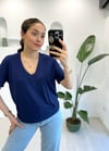 LACİVERT 1802 V YAKA TOK TSHİRT 