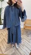 LACİVERT 2308  BLUZ ETEK TAKIM