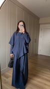 LACİVERT 2378 ASİMETRİK BLUZ TAKIM 