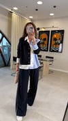 LACİVERT 2435 YANI ÇİZGİLİ PANTOLON 