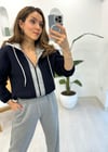 LACİVERT 24508 FERMUARLI HIRKA 