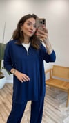 LACİVERT 2669 FERMUARLI TAKIM