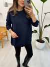 LACİVERT 2687 TAŞ DETAY SWEATSHİRT