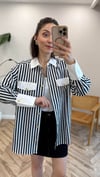 LACİVERT 2882 ÇİZGİLİ GÖMLEK 