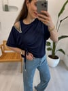 LACİVERT 2934 TAŞLI TSHİRT