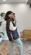 LACİVERT 2954 ETNİK DESEN YELEK 