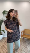 LACİVERT 2954 ETNİK DESEN YELEK 