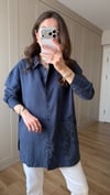 LACİVERT 2964 NAKIŞ DETAY GÖMLEK