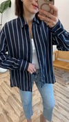 LACİVERT 30005 ÇİZGİLİ GÖMLEK