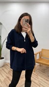 LACİVERT 3036 KANGURU CEP HIRKA 