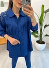 LACİVERT 30938 LEOPAR PANTOLON TAKIM 