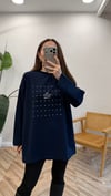 LACİVERT 3112 TAŞ DETAY SWEATSHİRT