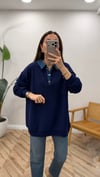 LACİVERT 3133 KOT GARNİLİ SWEAT