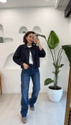 LACİVERT 32100 KADİFE GÖMLEK 