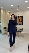 LACİVERT 3262 BÜZGÜ DETAY TAKIM 