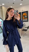 LACİVERT 3262 BÜZGÜ DETAY TAKIM 