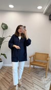 LACİVERT 33228 KANGURU CEP BOMBER 