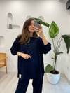 LACİVERT 33569 BASKILI TAKIM 