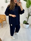 LACİVERT 33569 BASKILI TAKIM 
