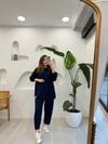 LACİVERT 33569 BASKILI TAKIM 