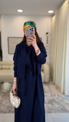LACİVERT 3361 İŞLEMELİ ELBİSE TAKIM