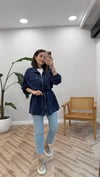LACİVERT 34082 DİK YAKA KAP