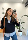 LACİVERT 34152 ÇİZGİLİ SWEAT