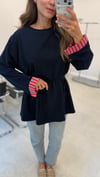 LACİVERT 3521 GARNİLİ SWEAT 