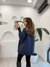 LACİVERT 40111 OVERSİZE SWEAT 